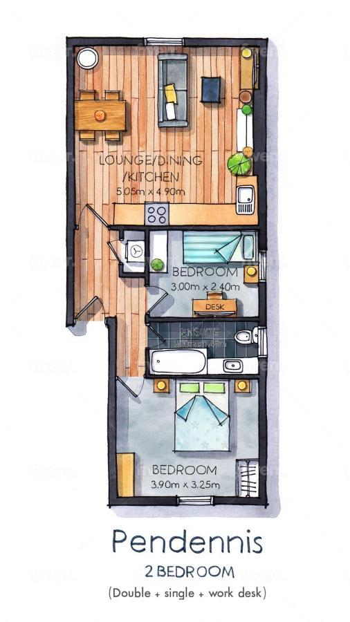 Pendennis - Bright Victorian Flat, Sea Views & Close To Beach Falmouth Luaran gambar